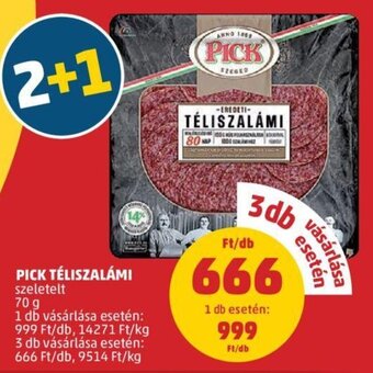 PENNY Pick Téliszalámi 70 g ajánlat