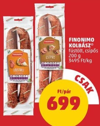 PENNY Finonimo Kolbász 200 g ajánlat