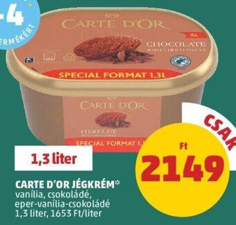 PENNY Carte D'Or Jégkrém 1,3 l ajánlat