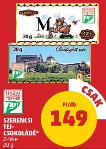Szerencsi tejcsokoládé 20 g