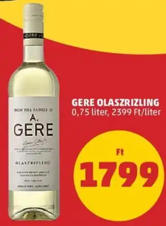 Gere Olaszrizling 0,75 l