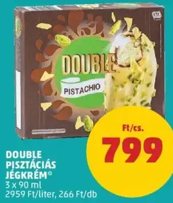 PENNY Double Pisztáciás jégkrém 3 x 90 ml ajánlat