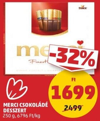 PENNY Merci Csokoládé desszert 250 g ajánlat