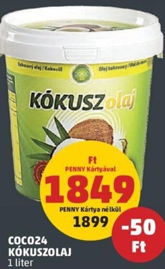 PENNY Coco24 Kókuszolaj 1 l ajánlat