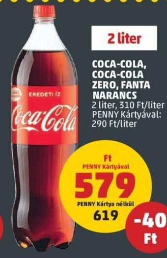 PENNY Coca-Cola, Coca-Cola zero, Fanta narancs 2 l ajánlat