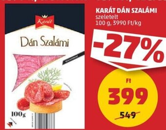 PENNY Karát Dán szalámi 100 g ajánlat
