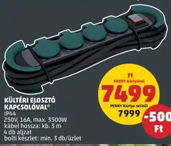 PENNY Kültéri elosztó kapcsolóval 1 db ajánlat