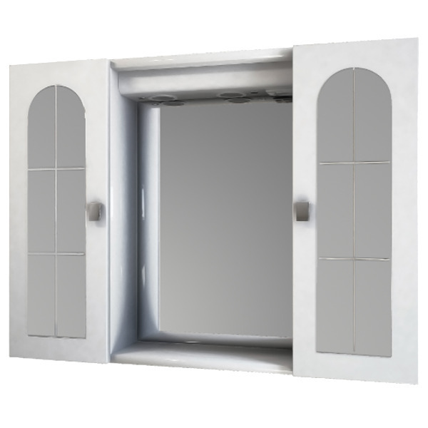Praktiker Baden haus romantika tükrösszekrény 80x60x17cm mdf fehér, led világítással ajánlat