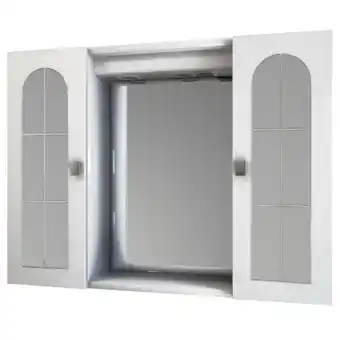 Baden haus romantika tükrösszekrény 80x60x17cm mdf fehér, led világítással