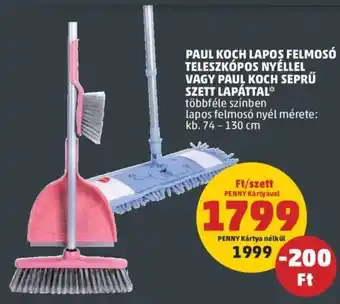 Paul Koch lapos felmosó teleszkópos nyéllel vagy seprű szett lapáttal 1 szett