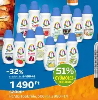 Auchan Sodaco Szörp 500 ml ajánlat