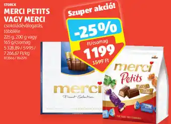 ALDI Storck Merci petits vagy merci 200 / 225 g ajánlat