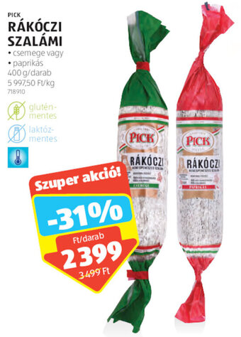ALDI Pick Rákóczi szalámi 400 g ajánlat