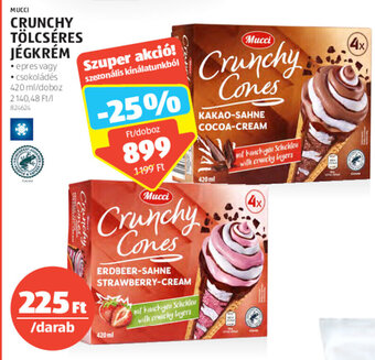 ALDI Mucci Crunchy tölcséres jégkrém 420 ml ajánlat