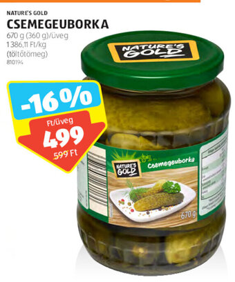 ALDI Nature's Gold Csemegeuborka 670 g ajánlat