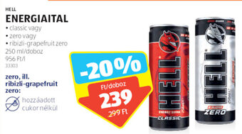 ALDI Hell Energiaital 250 ml ajánlat