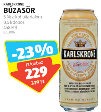 ALDI Karlskrone Búzasör 0,5 l ajánlat