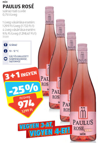 ALDI Mór Paulus rosé 0,75 l ajánlat