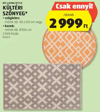 ALDI My Living Style Kültéri szőnyeg 1 db ajánlat