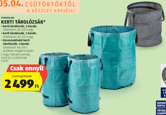ALDI Gardenline Kerti tárolózsák 1 db ajánlat