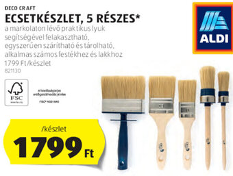 ALDI Deco Craft Ecsetkészlet 5 részes ajánlat