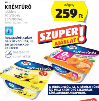 ALDI Milli Krémtúró 90 g ajánlat