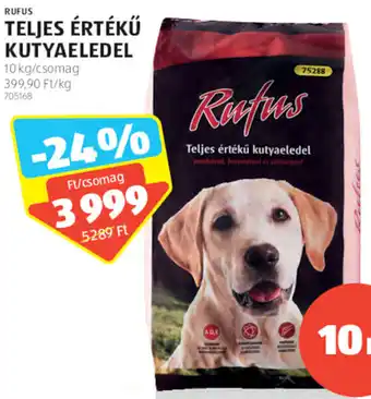 Rufus Teljes értékű kutyaeledel 10 kg
