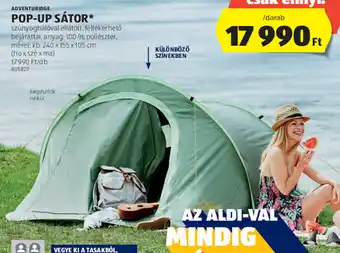 ALDI Adventuridge Pop-up sátor 1 db ajánlat