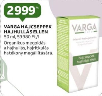 Auchan Varga Hajcseppek hajhullás ellen 50 ml ajánlat