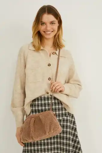 Teddy fur shoulder bag