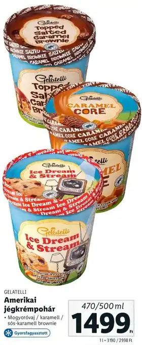 Lidl Gelatelli Amerikai jégkrémpohár 470 / 500 ml ajánlat
