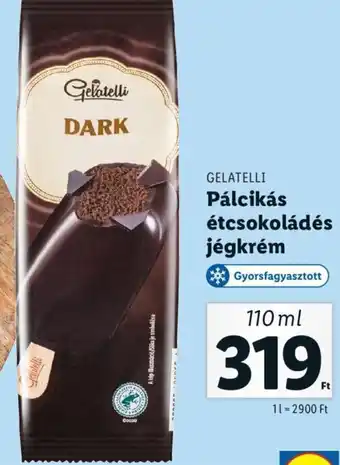 Lidl Gelatelli Pálcikás étcsokoládés jégkrém 110 ml ajánlat