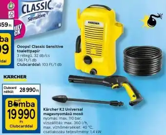 Tesco Kärcher K2 Universal magasnyomású mosó 1 db ajánlat