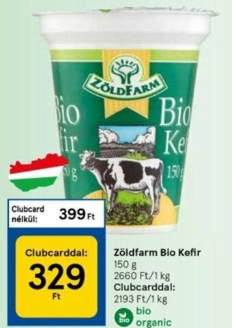 Tesco Zöldfarm Bio Kefir 150 g ajánlat