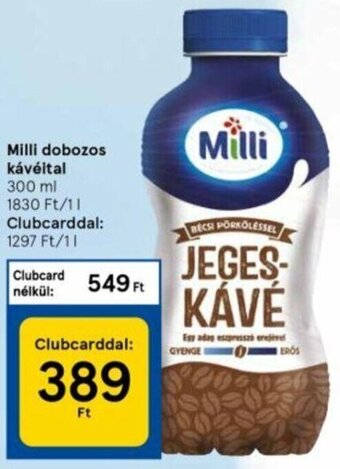 Tesco Milli Dobozos kávéital 300 ml ajánlat