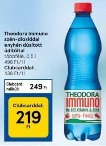 Tesco Theodora Immuno szén-dioxiddal enyhén dúsított üdítőital 0,5 l ajánlat