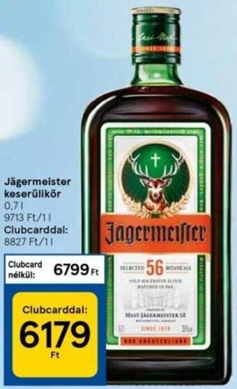 Tesco Jägermeister keserűlikör 0,7 l ajánlat