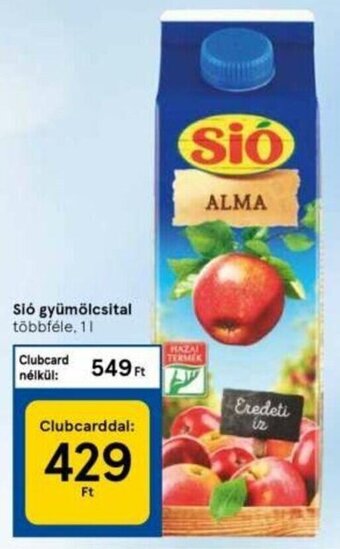Tesco Sió Gyümölcsital 1 l ajánlat