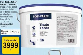 Tesco Poli-farbe Fehér beltéri falfesték 14 l ajánlat
