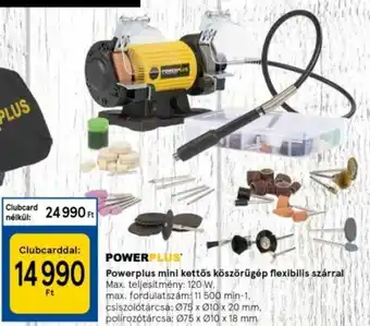 Tesco Powerplus Mini kettős köszörűgép flexibilis szárral 1 db ajánlat