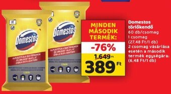 Spar Domestos Törlőkendő 60 db ajánlat