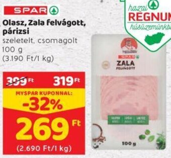 Spar Spar Olasz, Zala felvágott, párizsi 100 g ajánlat