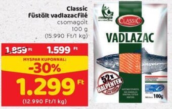 Spar Classic Füstölt vadlazacfilé 100 g ajánlat