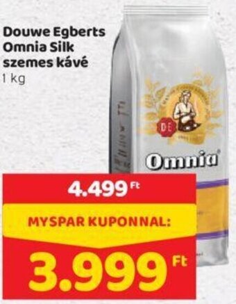 Spar Douwe Egberts Omnia Silk szemes kávé 1 kg ajánlat