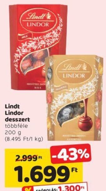 Spar Lindt Lindor desszert 200 g ajánlat