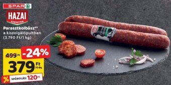 Spar Spar Parasztkolbász 10 dkg ajánlat
