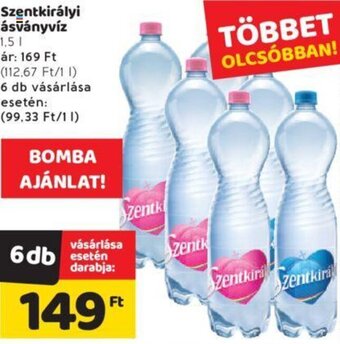 Spar Szentkirályi ásványvíz 1,5 l ajánlat