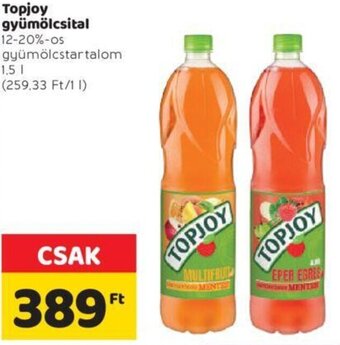 Spar Topjoy Gyümölcsital 1,5 l ajánlat