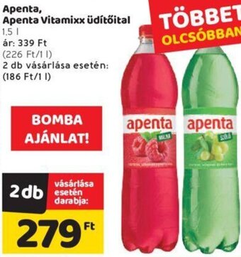Spar Apenta, Apenta vitamixx üdítőital 1,5 l ajánlat