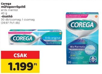 Corega Műfogsorrögzítő 40 g / -tisztító 30 db